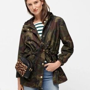 J Crew Camo Rain Jacket